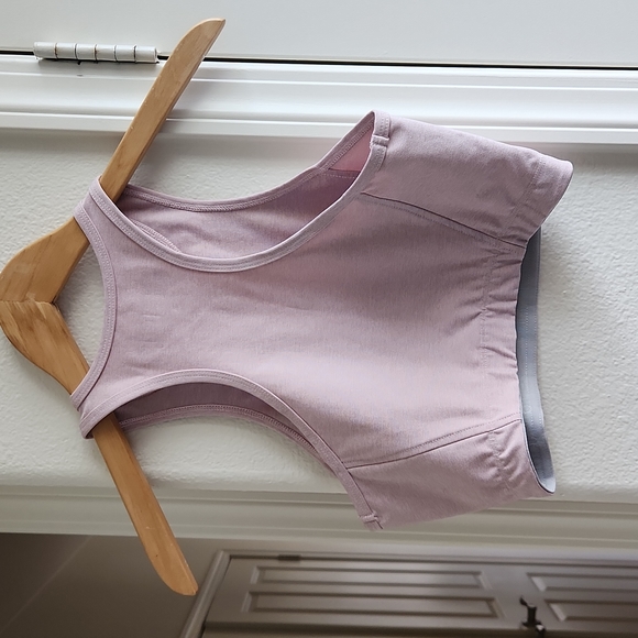 Outdoor Voices light pink sports bra racerback longline high neck small - Picture 4 of 6
